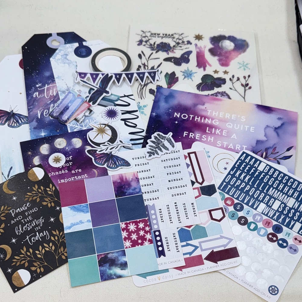 Cocoa Daisy-January Astrology Stationary Sticker Set-15+ pieces *Gently Used